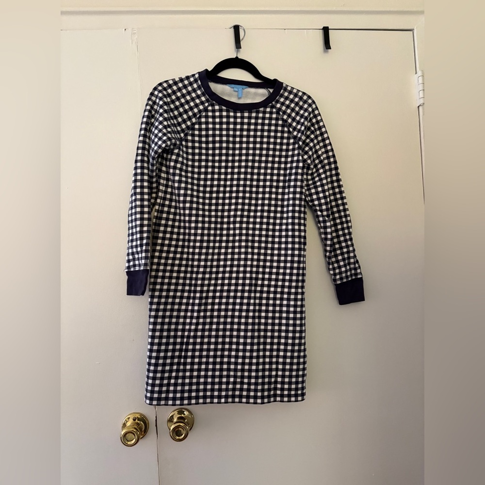 Draper James Navy and White Plaid Dress